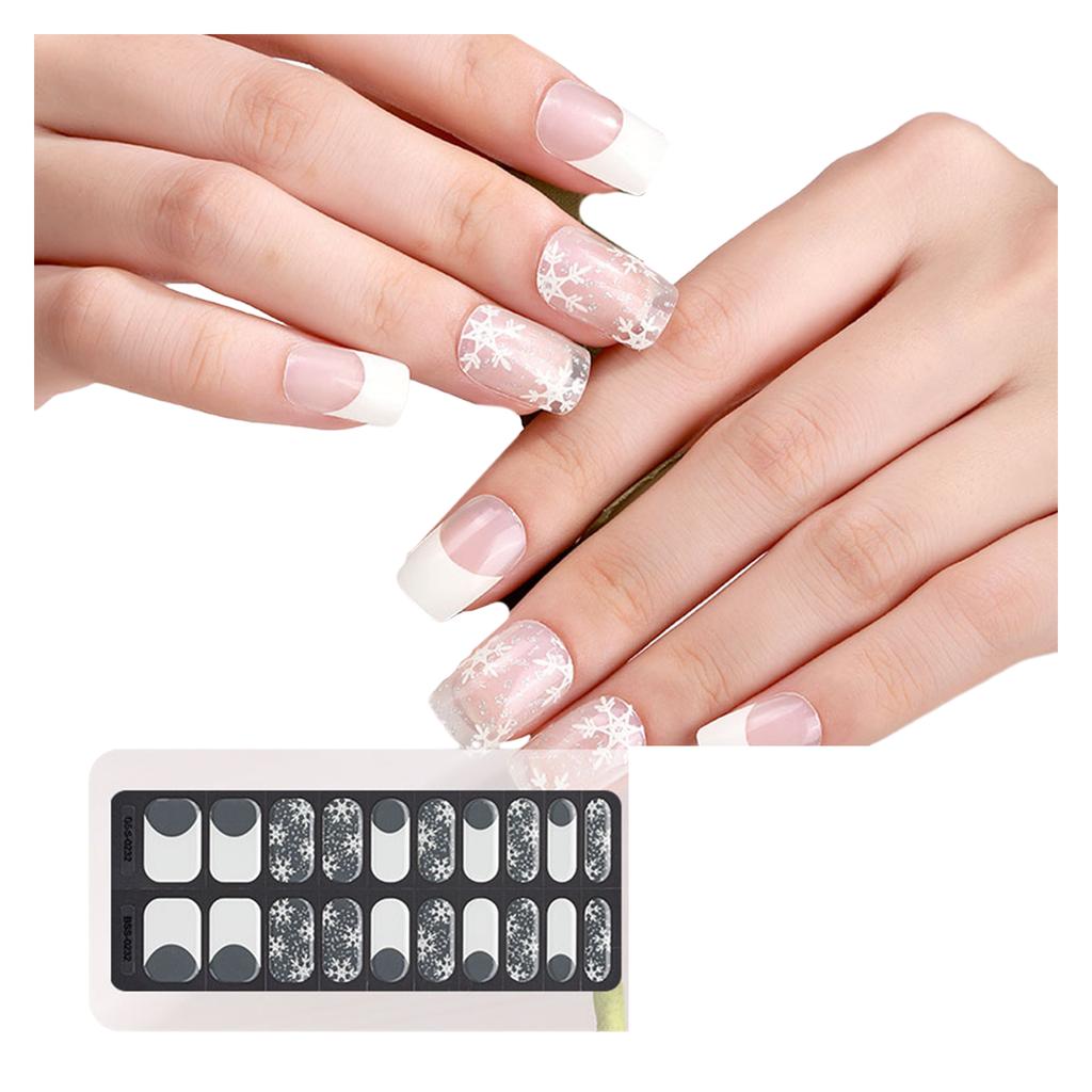 Semi-Cured Gel Nail Strips Fashionable Nails Stickers for Women and Girls Easy To Apply No Professional Skills Required