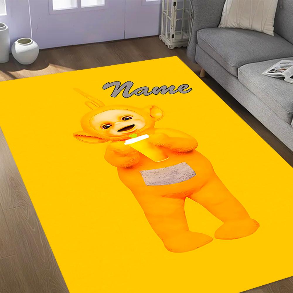 Purple Teletubby Space Customize Your Name Floor Rug Office Rug Design for Decorate room Dormitory Balcony Outdoor Anti-slip Rug Office home decor
