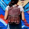 LEATHER BACKPACK A4 Size, Handmade Vintage Look Bag Perfect for Laptop