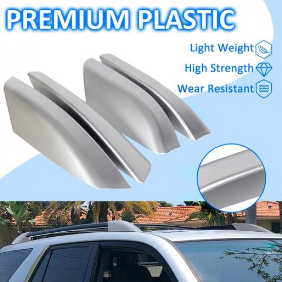 Fit For Toyota 4runner N210 2003-2009 Silver Roof Rails Rack End Cover Shell