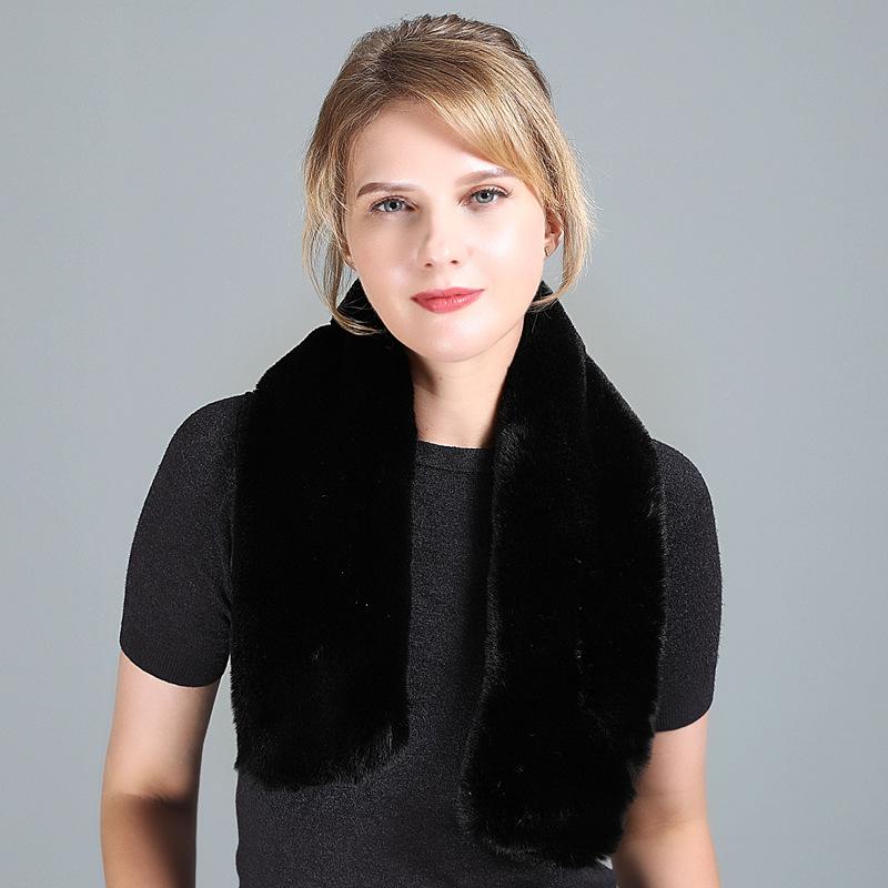 Scarf Female Winter Hundred Versatile Double-sided Thickened Fur Collar Neck Set Imitation Fur Scarf Shawl