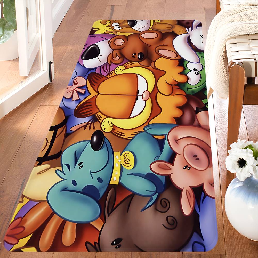 Anime G-Garfield Cute Cat Bathroom Mat Kids Room Bedroom Decoration Balcony Anti-Slip Doormat Living Room Welcome Rug