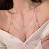 European and American zircon jewelry, chest chain, tassel bra, multi-layer layered chest chain, necklace, personalized, fashionable and sexy