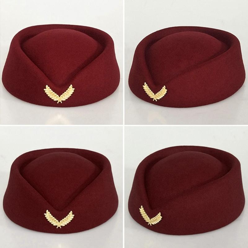 Шляпа стюардессы Костюм для косплея стюардессы Бортпроводницы Прямая трансляция Сценическое выступление Здание Собственность