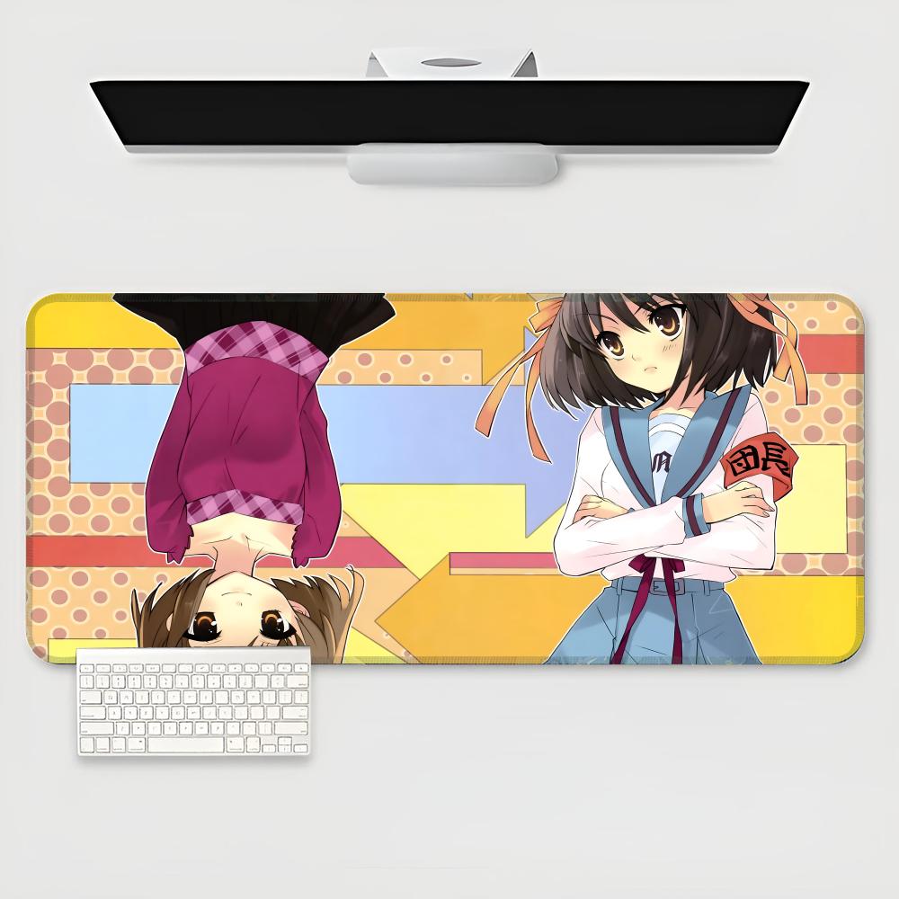 Коврик для мыши The Melancholy of Haruhi Suzumiya игровая клавиатура XXL Коврик для мыши Большой Компьютер Ноутбук Нескользящий Коврик для стола Клавиатура Коврик для мыши