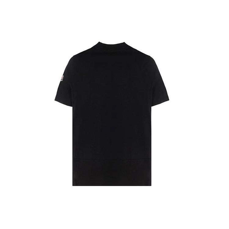 Moncler SS22 Letter Print Crew Neck Short Sleeve T-Shirt Men Tops Black H10918C00038829H8999