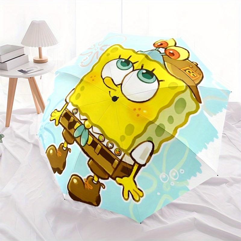 1pc SpongeBob Automatic Umbrella 8-Bone Design Compact Gear for Outdoor Travel, Perfect Gift for Friends or Family yy280828107