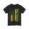 Juneteenth American Flag T-Shirt, African American Black Melanin Proud Shirt