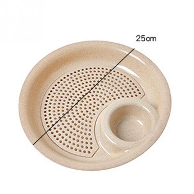 Кухонный двухслойный диск из пшеничной соломы с мини-блюдом для специй, ваза с фруктами, блюдо для пельменей, посуда