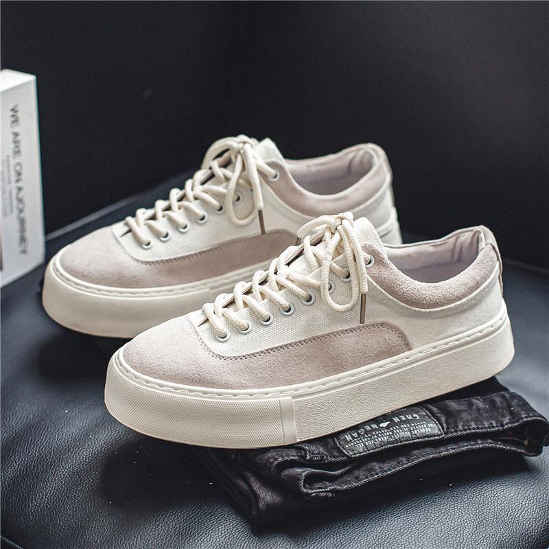 Модные корейские модные повседневные парусиновые кроссовки мужские Harajuku Platform Canvas Shoes Man Breathable Men's Vulcanized Shoes Zapatos De Lona