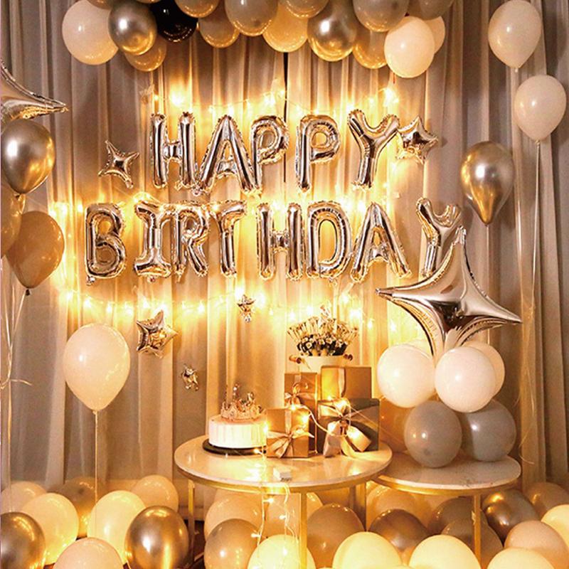 Balloon Arch Kit +Balloons Garland Birthday Party Baby Shower Decor Suit Letters/flags