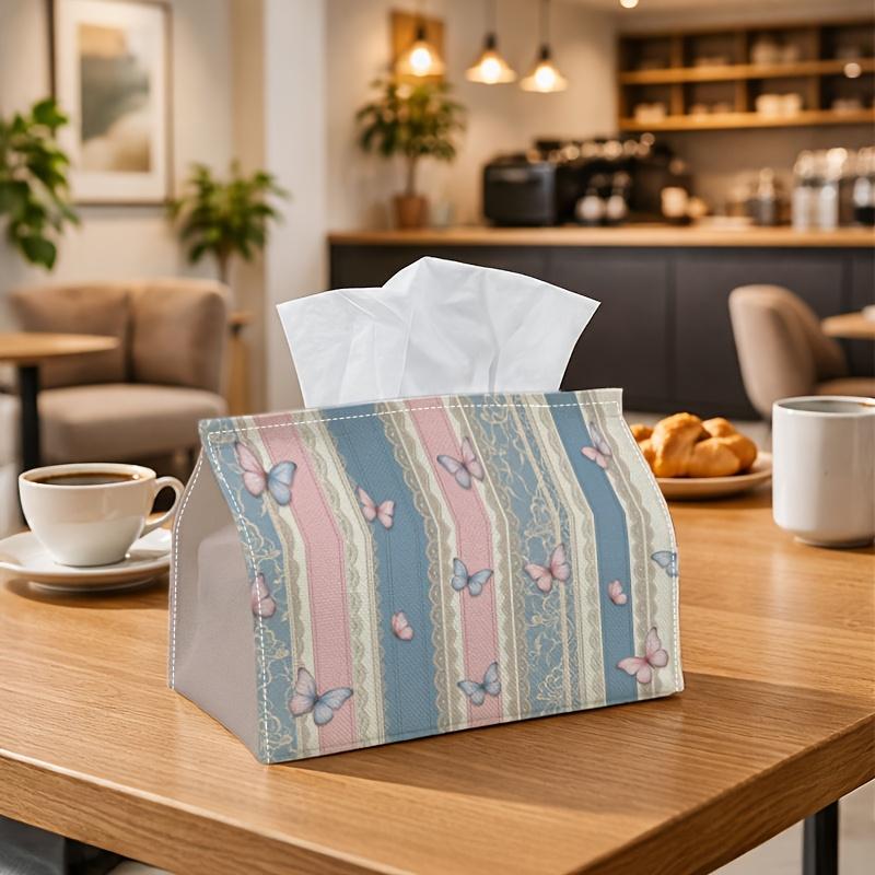 1pc Vintage Shabby Chic Tissue Box | Multi-functional Napkin Dispenser, Two Sizes Available Suitable for Home, Parties, Car Decoration Flying Butterfl