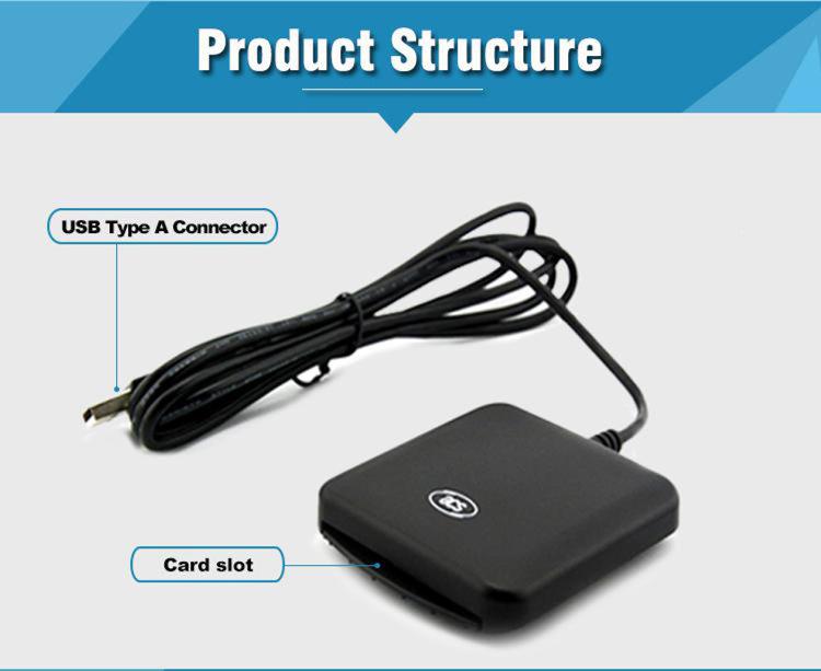 Портативный USB-ридер смарт-карт с чипом ACR39U-U1 для SIM/ID/CAC/EMV