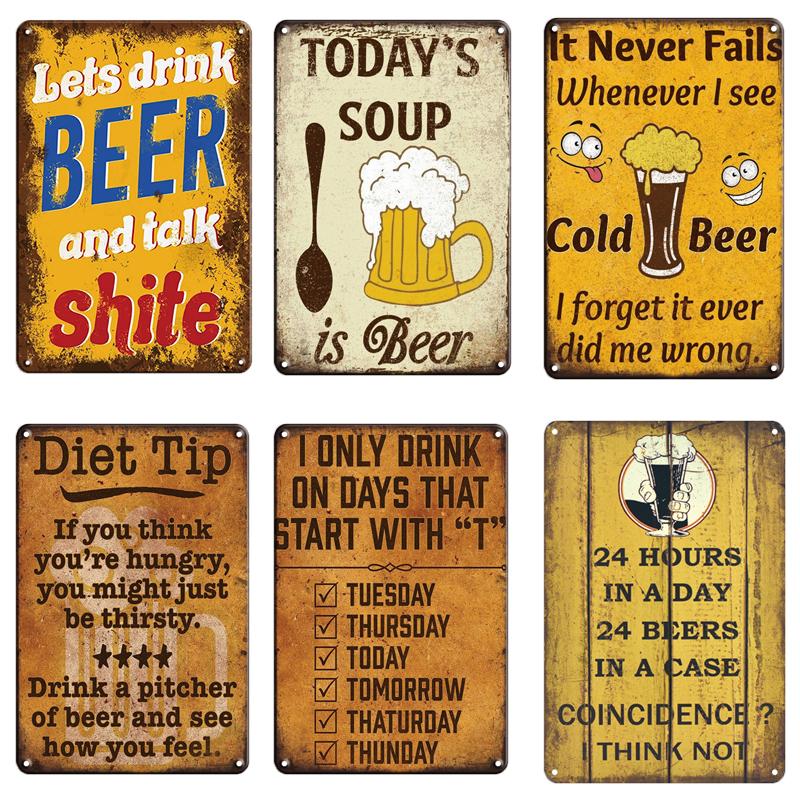 INEED вывеска для пива винтажный настенный декор металлическая жестяная вывеска ретро украшения тарелка табличка человек пещера клуб бар вывеска настенные художественные плакаты