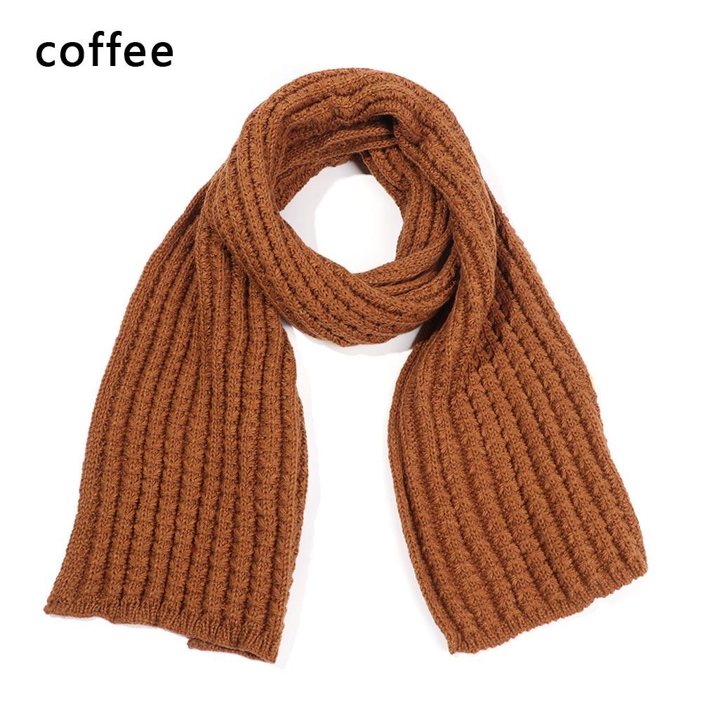 Fashion Outdoor Winter Warm Long Scarves Knitted Scarf Solid Color Vintage