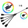 Кабель-адаптер M/B RGB AURA SYNC JST SM, Передача на 12V 4-контактный RGB и 5V 3-контактный ARGB, JST-3P SM3P SM4P Шнур для EL-ленты, Папа/Мама