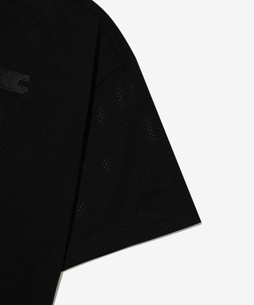 COVERNAT V-Neck Mesh T-Shirt Black