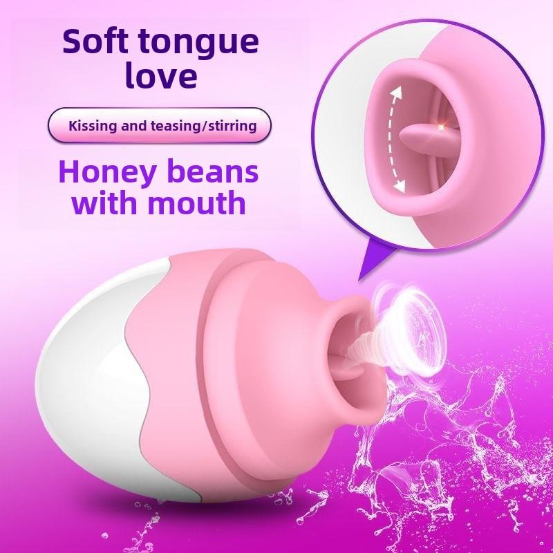 Tongue Licking Female Masturbator Compact Massage Vibration Pussy Sucker Sucking Breast Erotic Sex Products