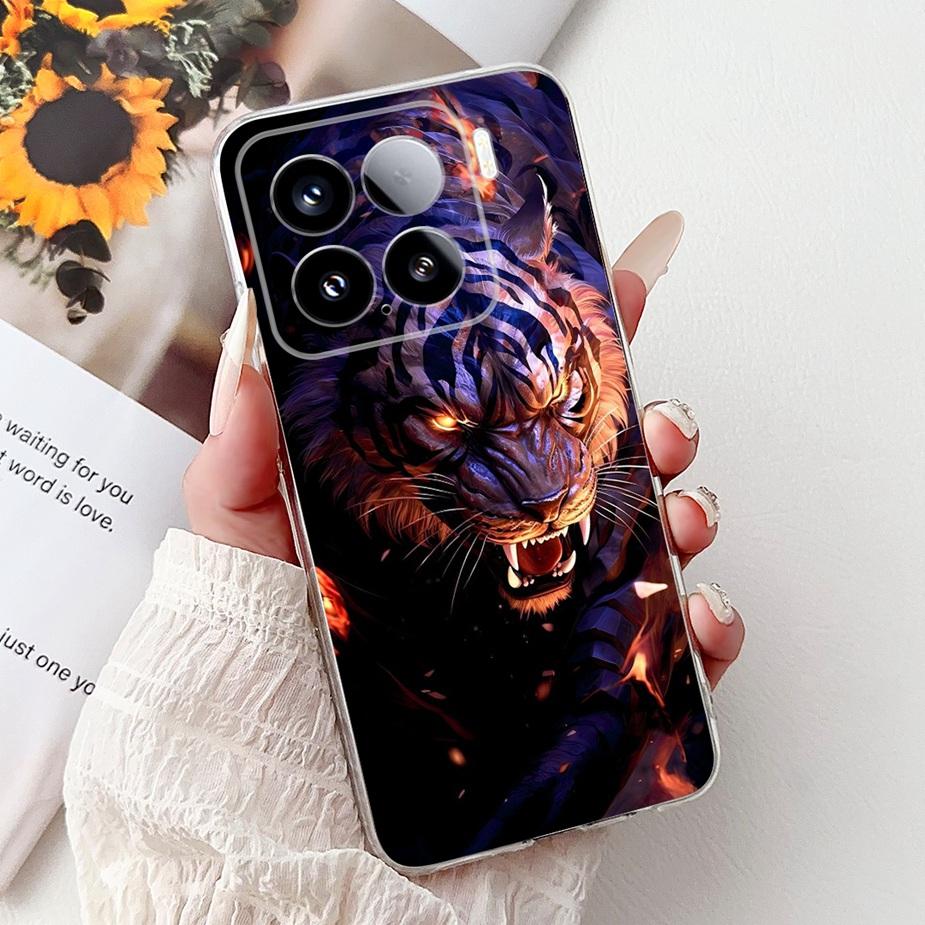 Чехол для Xiaomi Mi 15 Pro 5G Новый модный окрашенный чехол Мягкий силиконовый тонкий чехол для телефона для Xiaomi 15 Pro Mi15 5G Задняя крышка Fundas