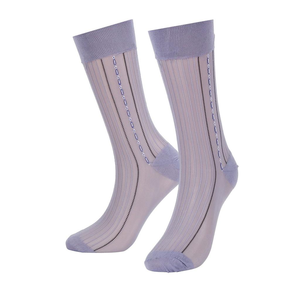 Мужские шелковые носки телесного цвета, классические носки, ультратонкие нейлоновые деловые носки, летние крутые носки с круглым вырезом