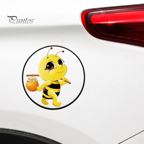 Puntos Waterproof DIY Tank Decal Removable Adhesive Sticker Bee Pattern Decor