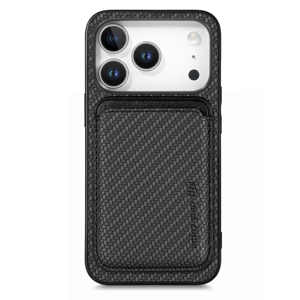 For iPhone 17 Pro Case Magnetic Detachable Card Holder Phone Back Cover