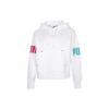 Color Block Letter Logo Pattern Hoodie Women Tops White 670957-02
