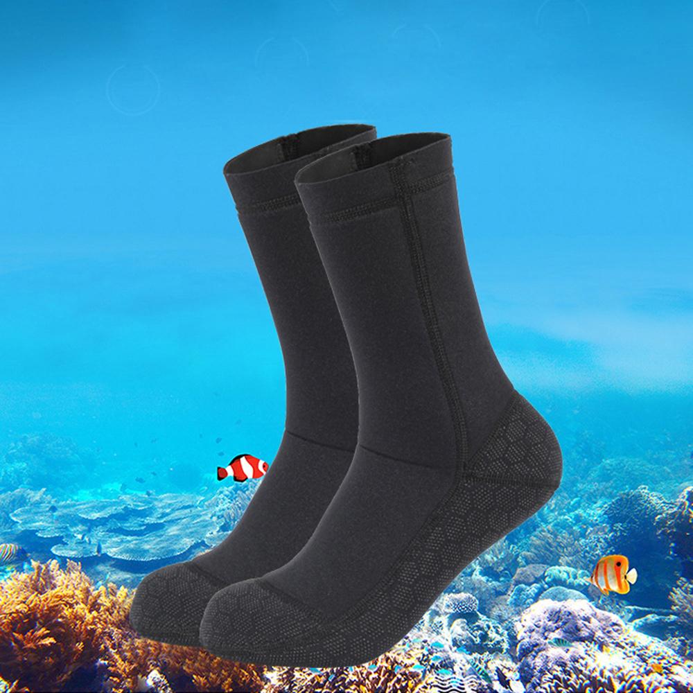 3MM Neoprene Wetsuit Socks Warm Scuba Diving Socks Winter Beach Booties Shoes Anti-Slip Surfing Swimming Rafting Snorkeling Sailing