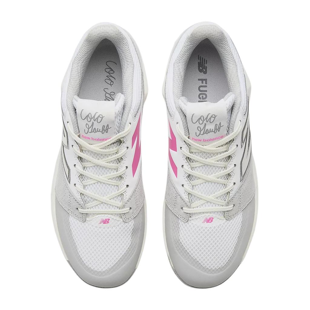 New Balance Coco Delray Abrasion Resistant Breathable Low top Tennis Shoes Men's White Gray Pink MCOD2KY
