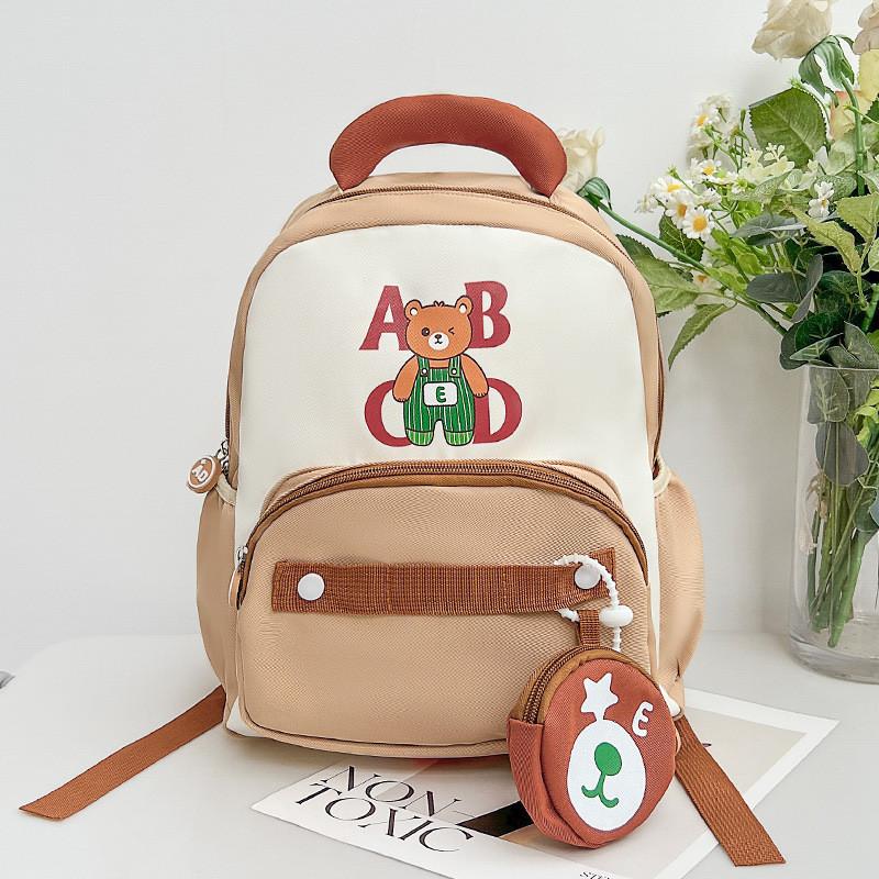 Attractive Functional And Kids Backpack With Whimsical Bear Design Perfect For Kindergarten Use