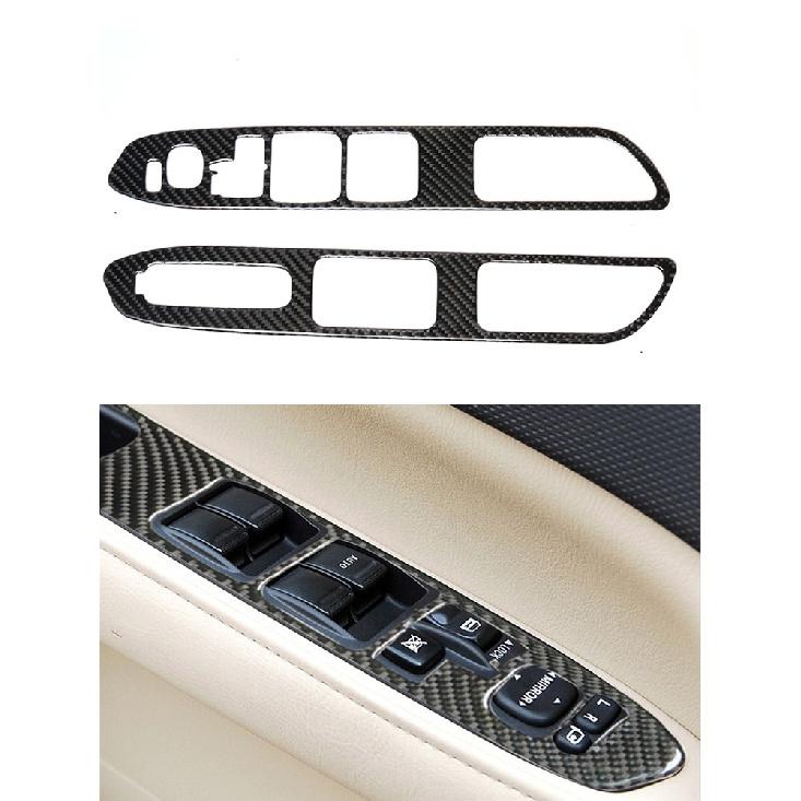Автомобильные аксессуары, внутренняя панель из углеродного волокна, панель подъема окна, панель передач, подождите, черные наклейки, декоративные для Subaru Forester