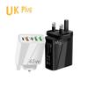 Многопортовое зарядное устройство с двумя портами Type-C и тремя портами USB, 65 Вт, с поддержкой QC3.0 + PD, для мобильного телефона.
