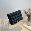 1 Piece of Pure Color Plaid Clutch Bag, Versatile Small Square Bag That Can Hold Mobile Phone