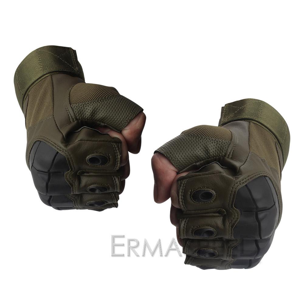 Пара мотоциклетных перчаток с половиной пальца, летние тактические перчатки для езды на жестких костяшках, мотоциклетные перчатки, мужские внедорожные байкерские перчатки