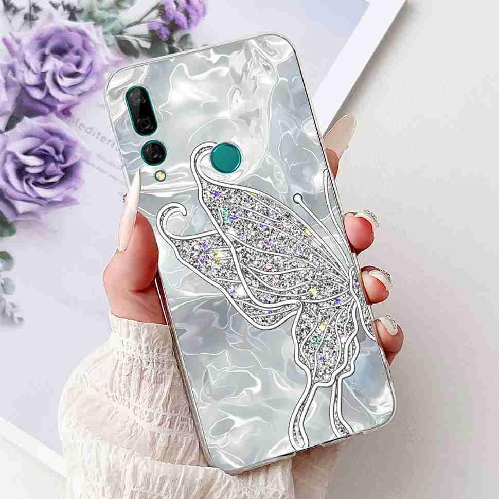 For Huawei Y9 Prime 2019 6.59" Case Soft Silicone Fashion Flowers TPU Cover For Huawei y9 Prime 2019 STK-L21 Bumper Shell Coque