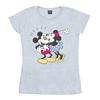 Womens/Ladies Mickey And Minnie Mouse Kiss Cotton T-Shirt