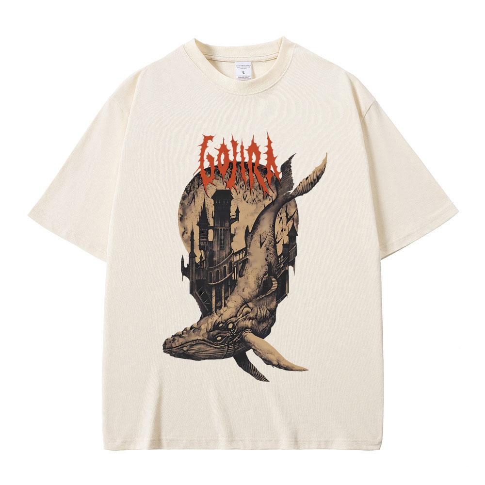 French Metal Band Gojira From Mars To Sirius Flying Whales Vintage Rock Graphic T Shirt Men Women 100% Cotton Oversized T-shirts