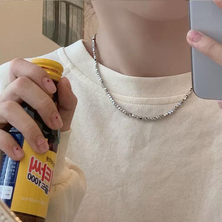 Двухслойное ожерелье Love, несколько таэлей из сломанного серебра, милая и крутая модная цепочка на ключицу, нишевый дизайн, высококачественная цепочка на шею, женский прилив