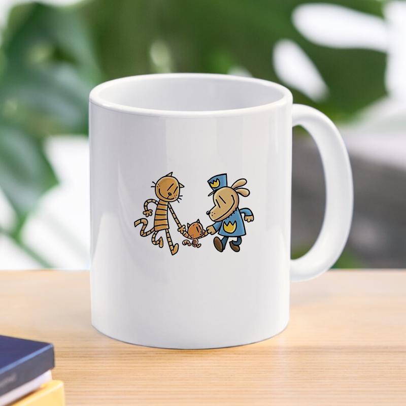Movie Dog Man 300ml Cup Cartoon Dogman Children Ceramic Mugs Breakfast Coffee Cups Milk Tea Drinkware Kitchen Cup