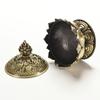 Tibet Collect Bronze Auspicious Lotus Shape Statue Box Incense Burner Censer