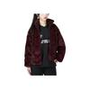 Nike Womens Printed Faux Fur Jacket (Asia Sizing) Burgundy Crush Women Streetwear DQ6843-652