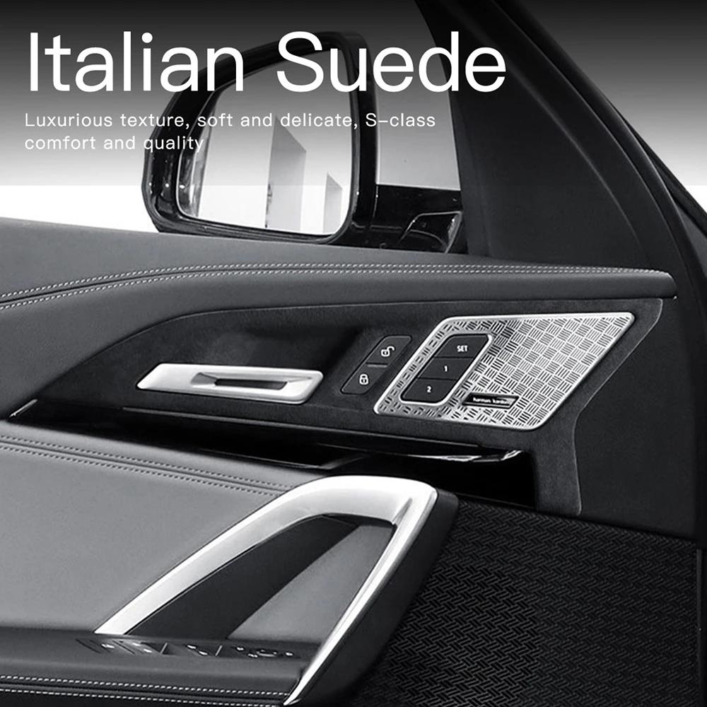For BMW X1 U11 2023 2024 Interior Door Handle Frame Cover Top Suede Trim Panel Accessory LHD Car Styling