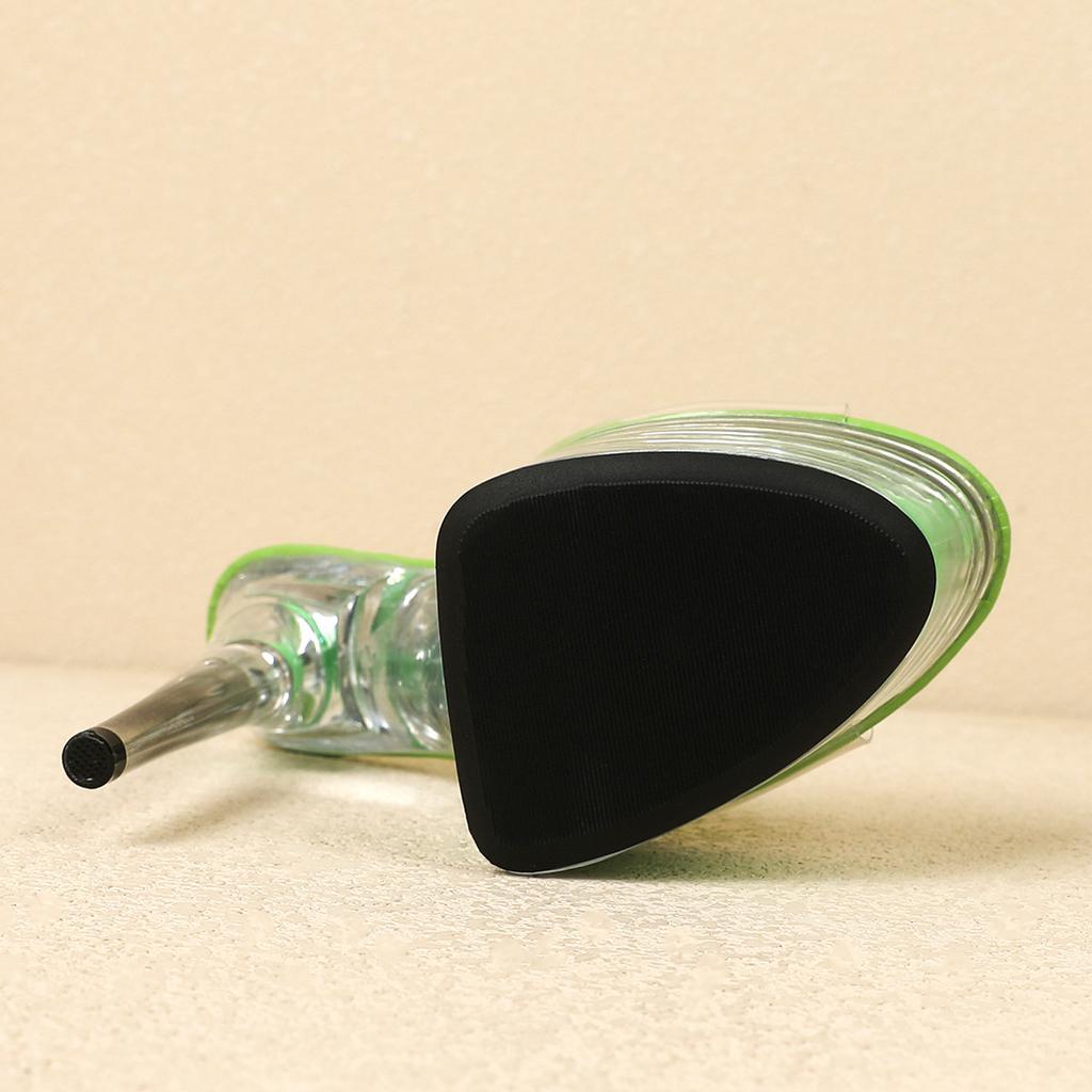 Женские сандалии на платформе, прозрачные непромокаемые туфли на высоком каблуке 15 см, крутые тапочки, свадебные туфли LFD-190-95