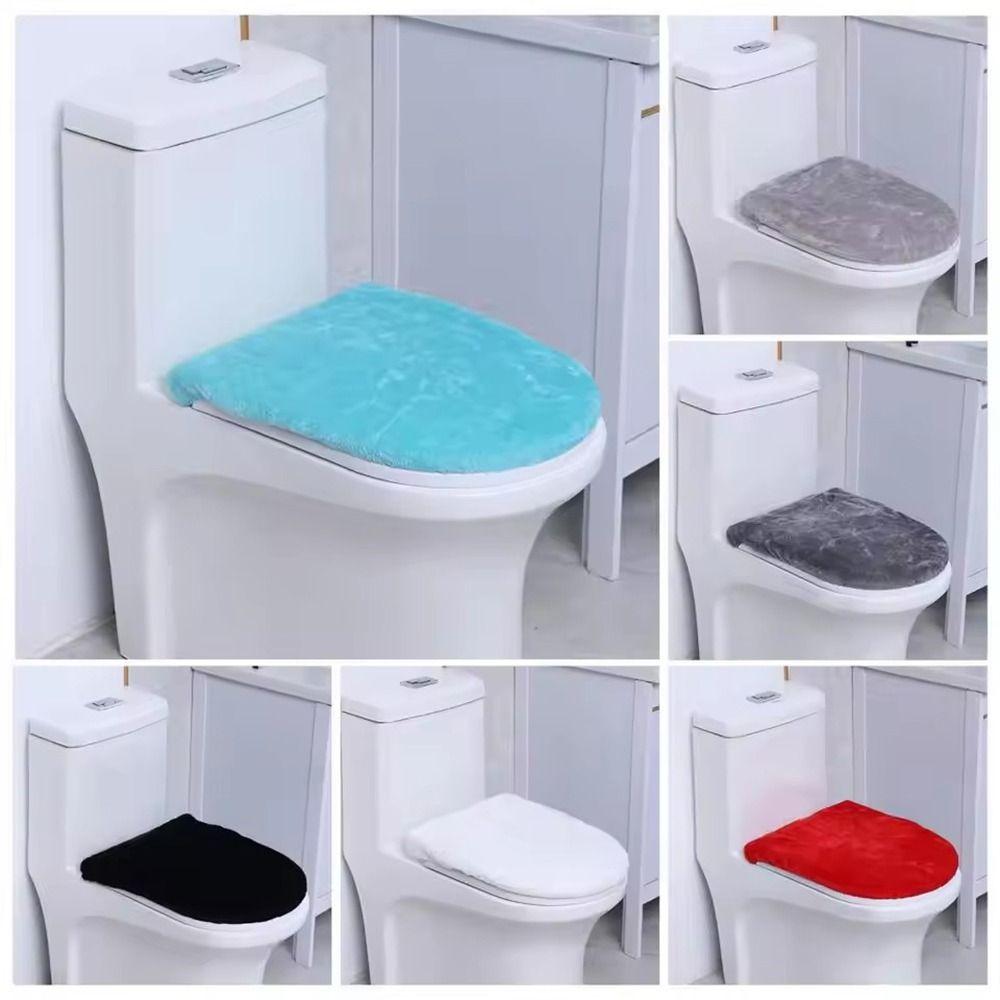 Washable Toilet Dust Cover Dustproof Stretch Toilet Seat Cover Toilet Lid Cover
