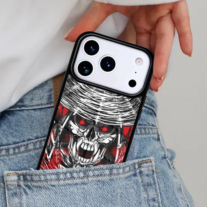 Чехол для телефона Самурайская маска Они для iPhone 17ProMax 12 13 14 15 16e 17 Pro Max Plus Air Cover