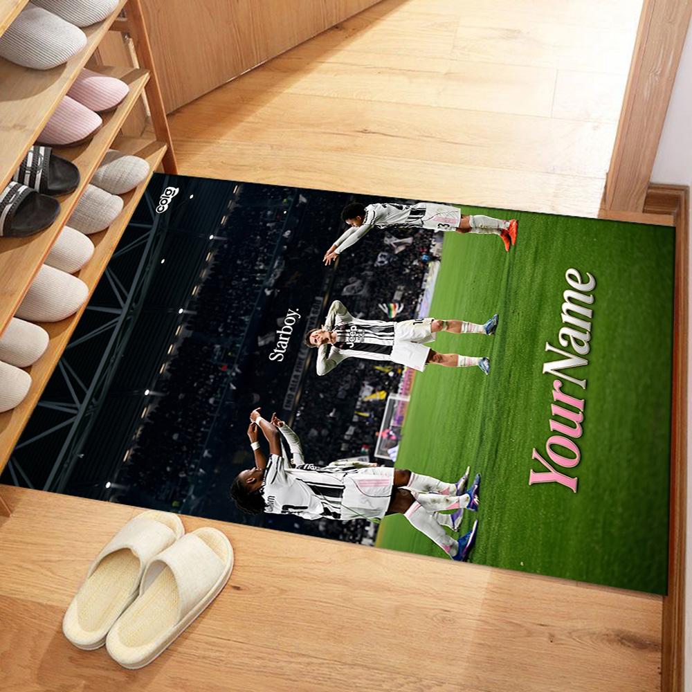 Juventus Customized Name Carpet Perfect for Dining Room Decorate room Hallway Foyer Antislip Carpet Office home decor Perfect Gift for Women/Men