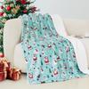 Plaid Christmas Tree Print Sherpa Throw Blanket Soft Warm Double Sided Blanket Xmas Decor Blanket for Sofa Bed Gift