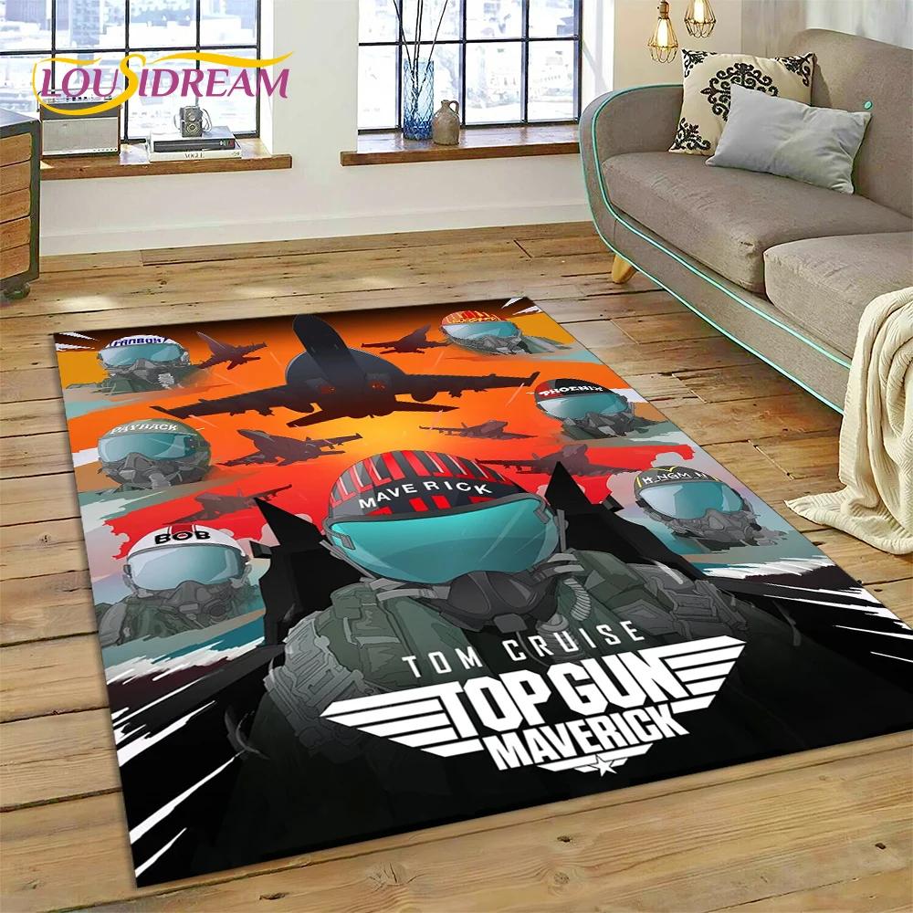 Top Gun Sign Tom Cruise Fighter Carpet Rug for Bedroom Living Room Home Sofa Decoration,Children Game Large Decor Floor Mat Gift