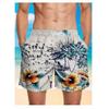 Summer Quick Summer Dry Pants, Men's, Light Breathable Sports Tropical Palm Pattern Shorts