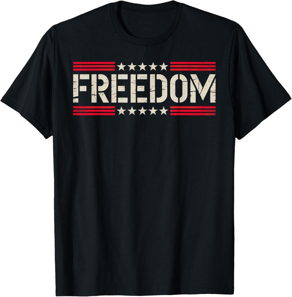 T-shirt unisexe classique Freedom Patriotic American Graphic